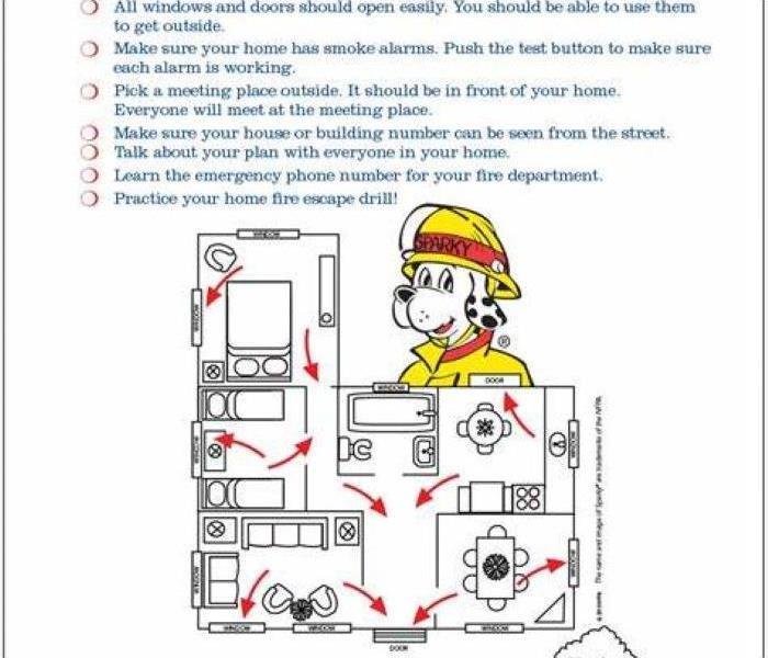 A home fire escape plan.